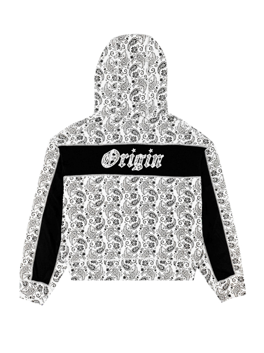 【BLACK/WHITE】Abstracted paisley hoodie Black Paisley Hoodie – Bravest Studios