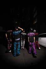 Load image into Gallery viewer, OE  Denim Jeans Boot Cut White On Black
