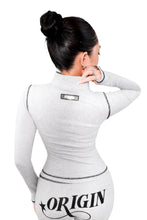 Load image into Gallery viewer, Black Contrast On Heather Grey Women Sweat Pants