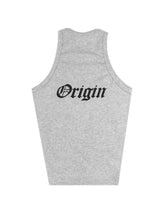 Load image into Gallery viewer, OE Minimal Crop Tank Top Heather Grey