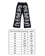 Load image into Gallery viewer, OE  Denim Jeans Boot Cut White On Black
