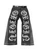 OE Concrete Iced Out Flared Jeans