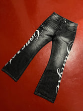 Load image into Gallery viewer, Concrete Jungle Script Boot Cut Denim Jeans