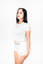 Load image into Gallery viewer, OE Minimal Crop Top White