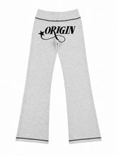Load image into Gallery viewer, Black Contrast On Heather Grey Women Sweat Pants