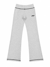 Load image into Gallery viewer, Black Contrast On Heather Grey Women Sweat Pants
