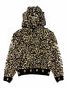 OE Gemstone Leopard Zipped Up Hoodie