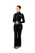 Load image into Gallery viewer, White Contrast On Black Women Zip-Up Longsleeve