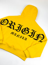 Load image into Gallery viewer, OE Rainbow Bustdown Arch on yellow Hoodie