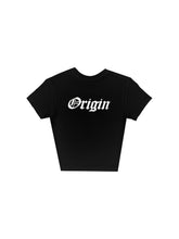 Load image into Gallery viewer, OE Minimal Crop Top Black
