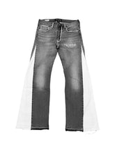 Load image into Gallery viewer, OE Smoke Grey Iced Out Flared Jeans
