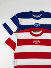 Load image into Gallery viewer, OE Minimal Stripes Tee Blue