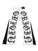 OE B&W Distressed Iced Out Flared Jeans