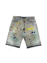 Load image into Gallery viewer, OE Paint Splatter Levis Orange Tab Vintage Denim Short
