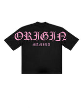 Load image into Gallery viewer, OE Tee Salmon Pink On Black
