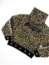 Load image into Gallery viewer, OE Gemstone Leopard Zipped Up Hoodie