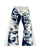 Load image into Gallery viewer, OE Cloud Iced Out Gemstone Flared Jeans
