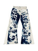 OE Cloud Iced Out Gemstone Flared Jeans