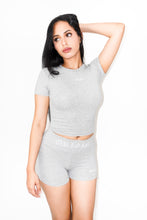 Load image into Gallery viewer, OE Minimal Crop Top Heather Grey