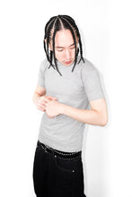 Load image into Gallery viewer, Blank Fitted Tee Heather Grey