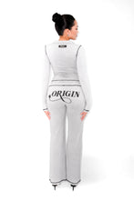 Load image into Gallery viewer, Black Contrast On Heather Grey Women Sweat Pants