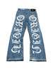 OE Blu Iced Out Flared Jeans