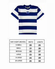 Load image into Gallery viewer, OE Minimal Stripes Tee Blue