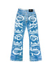 OE Ocean Blu Flared Jeans Iced Out