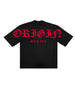 OE Tee Red On Black