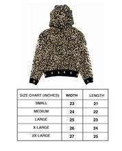 Load image into Gallery viewer, OE Gemstone Leopard Zipped Up Hoodie